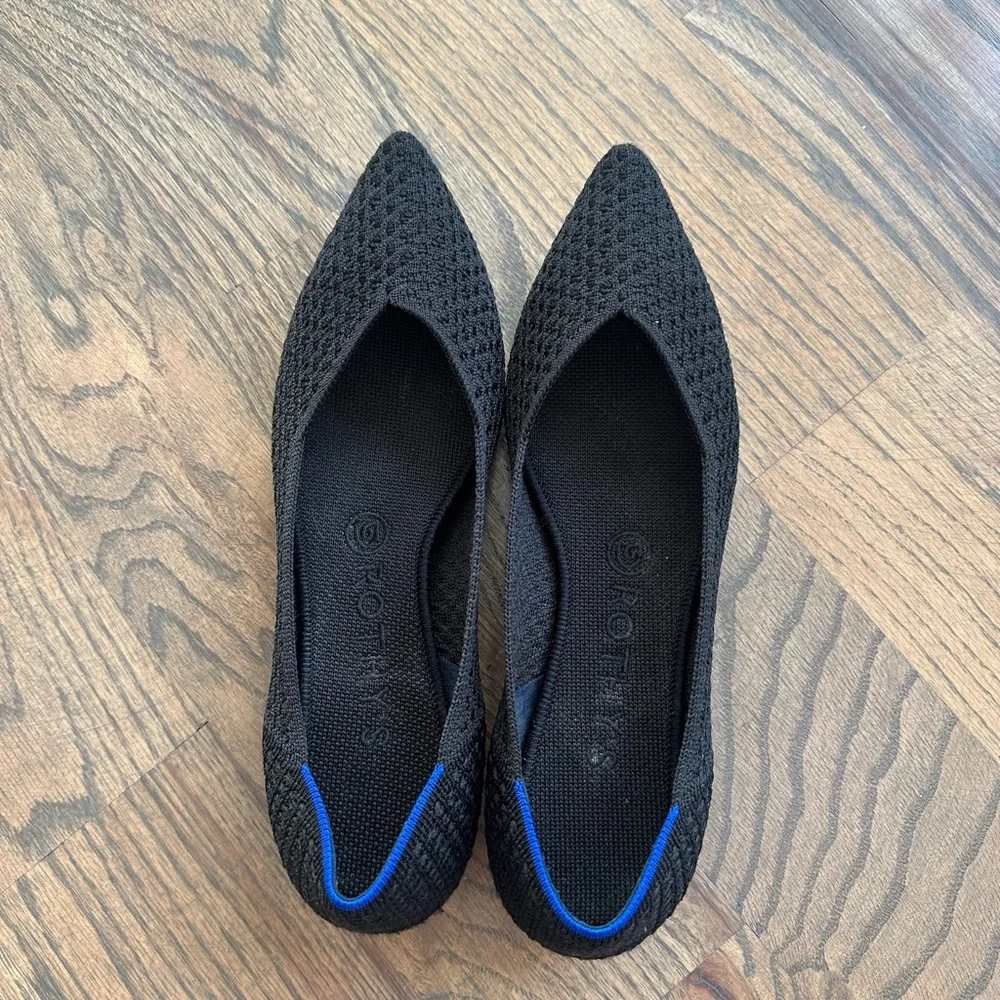 Rothy's The Point Black Women's Flats - Picture 2 of 6
